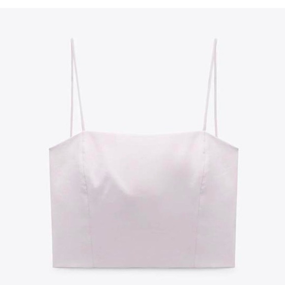 ZARA FLOWLY CROP TOP - Picture 1 of 3